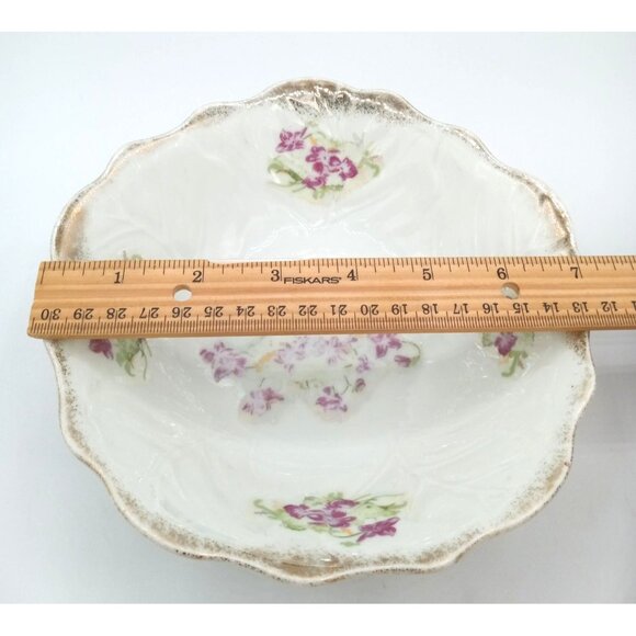 Bowl Norcrest Sweet Violet Floral Lustre Background 1970s VT500 7 Inch Vintage - Picture 2 of 16